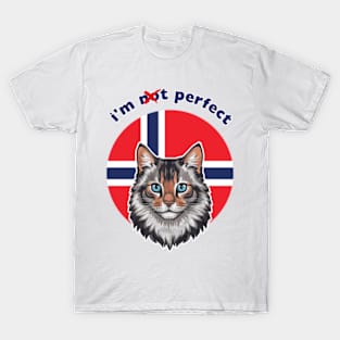 i'm not perfect - norwegian forest cat T-Shirt